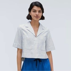 NWT EVERLANE Oxford Popover Cropped Shirt